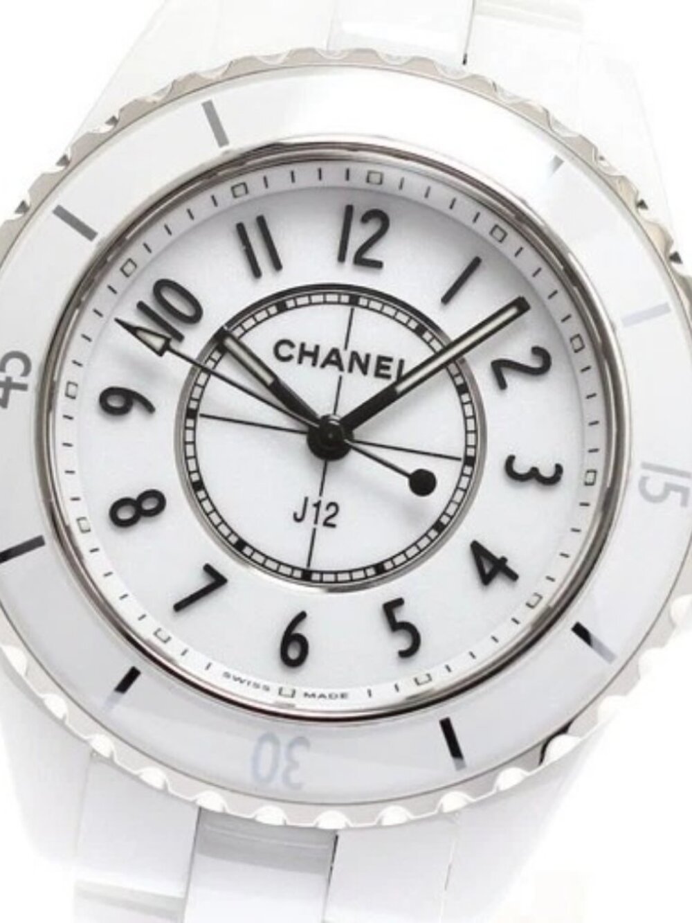 CHANEL J12 H5698 White Ceramic white Dial Quartz Ladies Watch_917825